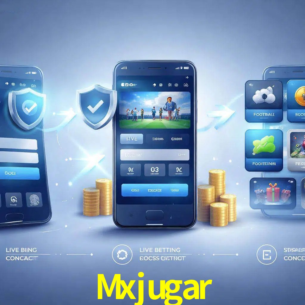 Pasos de acceso a la app Mxjugar en pantalla de teléfono móvil