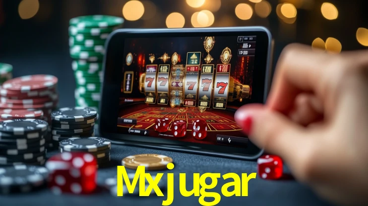 Interfaz de la app móvil Mxjugar en un smartphone moderno